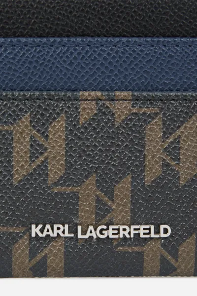 Púzdro Na Platobné Karty Karl Lagerfeld K/Monogram Kanvas Cardholder Black-Brown