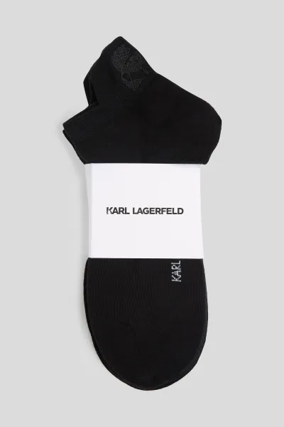 Ponožky Karl Lagerfeld K/Kameo Logo Sneaker Sock 3P Black