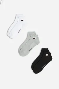 Ponožky Karl Lagerfeld Ikon Sneaker Sock 3Pk Black/White/Grey