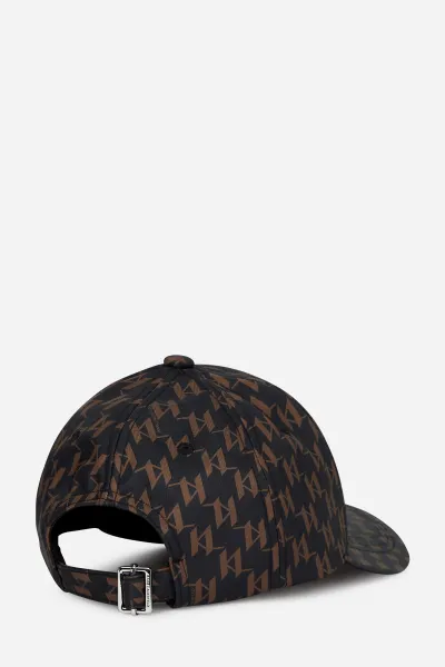 Šiltovka Karl Lagerfeld K/Essential Monogram Cap Black-Brown