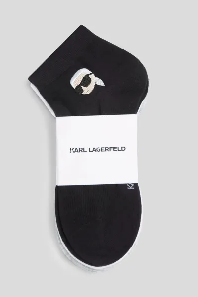 Ponožky Karl Lagerfeld Ikon Sneaker Sock 3Pk Black/White/Grey