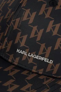 Šiltovka Karl Lagerfeld K/Essential Monogram Cap Black-Brown
