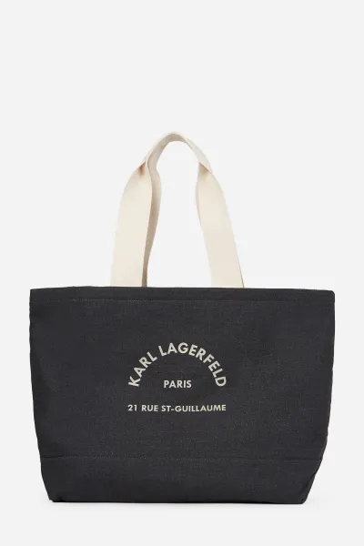 Taška Karl Lagerfeld Rope Aop Rev Shopper White/Black