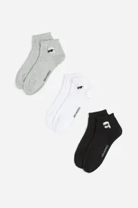 Ponožky Karl Lagerfeld K/Ikon Sneaker Sock 3P Black/White/Grey