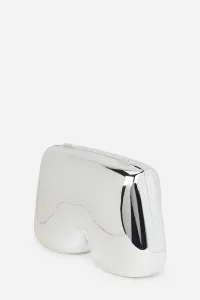 Kabelka Karl Lagerfeld Ikon/K Hard Clutch Silver Metal