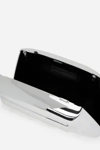 Kabelka Karl Lagerfeld Ikon/K Hard Clutch Silver Metal