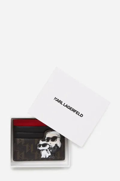Púzdro Na Platobné Karty Karl Lagerfeld Ikon Monogram Cc Card Holder Brown-Kl Mono
