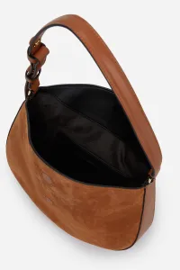 Kabelka Karl Lagerfeld K/Signature Fl Halfmoon Sb Sue Dark Tan