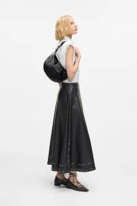 Kabelka Karl Lagerfeld K/Signature Fl Halfmoon Sb Stu Black Embellishment