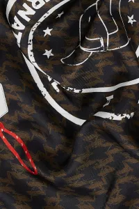 Šatka Karl Lagerfeld Ikon Monogram Silk Scarf Gp Brown-Kl Mono