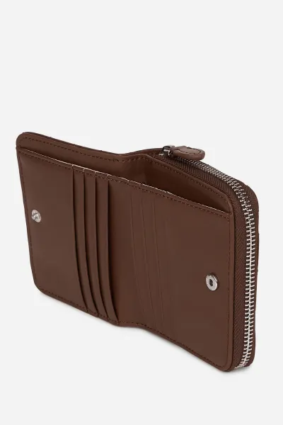 Peňaženka Karl Lagerfeld K/Brick Md Bifold Wallet Dark Friar Brown