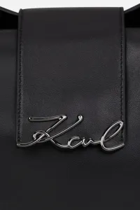 Kabelka Karl Lagerfeld K/Signature Fl Halfmoon Shb Xl Black-Nickel