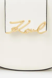 Kabelka Karl Lagerfeld K/Signature Fl Halfmoon Shb Off White