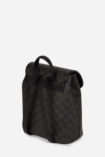 Batoh Karl Lagerfeld Ikon Monogram Cc Sm Flap Bp Brown-Kl Mono