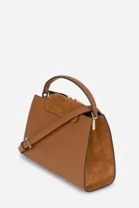 Kabelka Karl Lagerfeld K/Signature Md Top Handle Sued Dark Tan