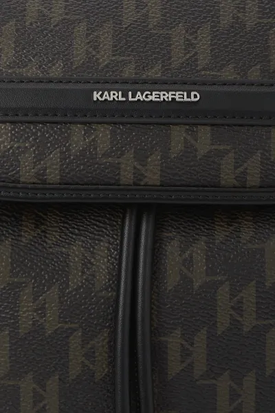 Batoh Karl Lagerfeld Ikon Monogram Cc Sm Flap Bp Brown-Kl Mono