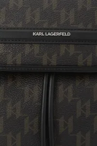 Batoh Karl Lagerfeld Ikon Monogram Cc Sm Flap Bp Brown-Kl Mono