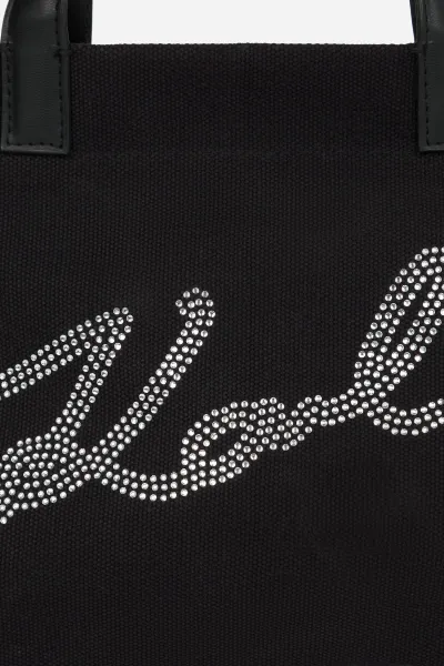 Kabelka Karl Lagerfeld K/Signature E/W Rh Mn Shopper Black Embellishment