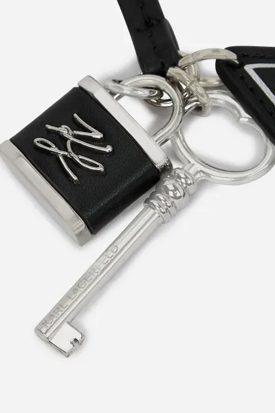 Kľúčenka Karl Lagerfeld K/Autograph Padlock Charm Black