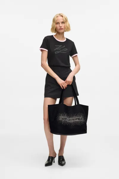 Taška Karl Lagerfeld K/Essential Logo Rh Shopper Black