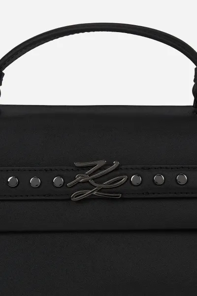 Kabelka Karl Lagerfeld K/Autograph Sm Top Handle Stud Black Embellishment