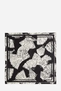 Šatka Karl Lagerfeld K/Signature Fan Sm Silk Scarf Fan-Black