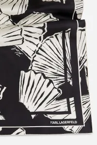 Šatka Karl Lagerfeld K/Signature Fan Sm Silk Scarf Fan-Black