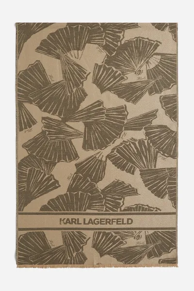 Šatka Karl Lagerfeld K/Essential Jkrd Scarf Champagne Lurex