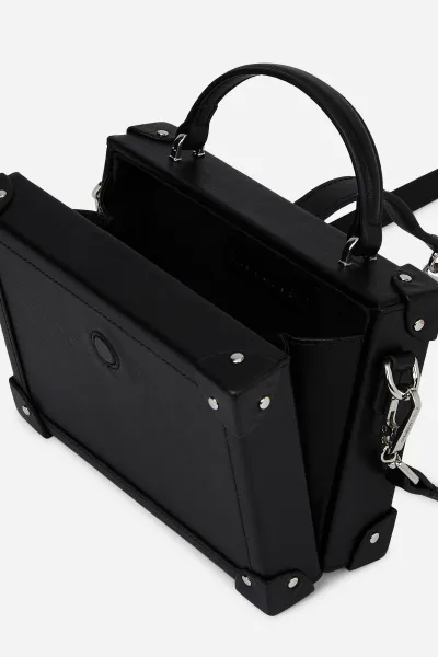 Kabelka Karl Lagerfeld K/Autograph Padlock Sm Trunk Black-Nickel