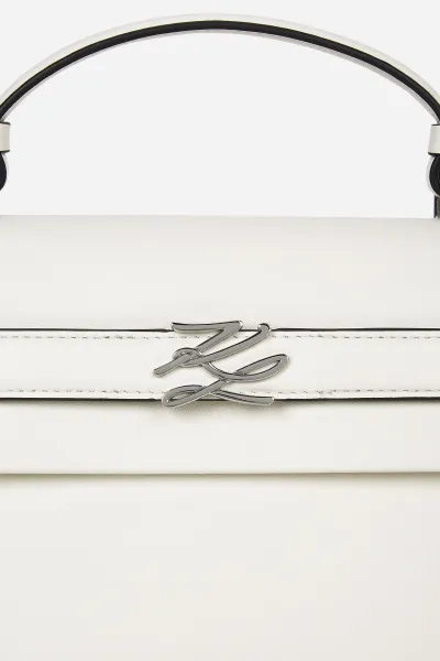 Kabelka Karl Lagerfeld K/Autograph Sm Top Handle Off White