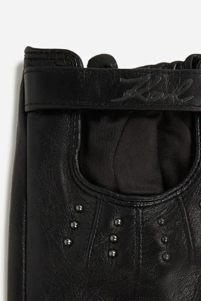 Rukavice Karl Lagerfeld K/Signature Studs Fl Gloves Black Embellishment