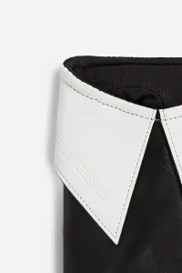 Rukavice Karl Lagerfeld K/Essential Collar Gloves Black/White