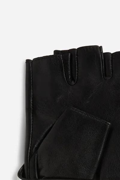Rukavice Karl Lagerfeld K/Essential Collar Gloves Black/White