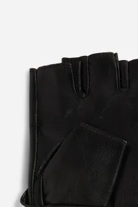 Rukavice Karl Lagerfeld K/Essential Collar Gloves Black/White