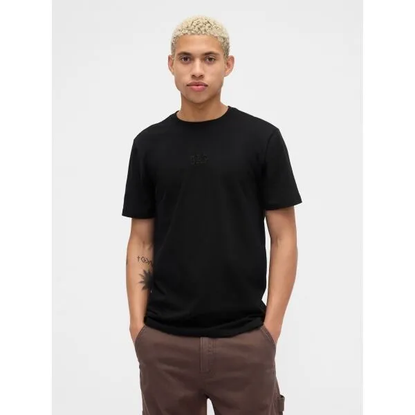 GAP V-FRCH MINI LOGO TEE Pánske tričko, čierna, veľkosť