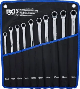 BGS Technics BGS sada račňových očkových kľúčov extra dlhé 10–19 mm – 10 dielna