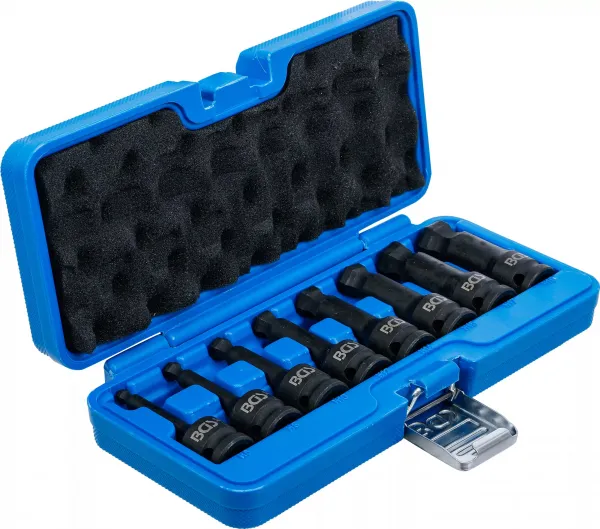 BGS Technics BGS rázová sada imbusových bitov s guľovou hlavou 1/2" – 6–19 mm (8-dielna)