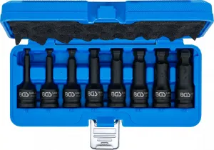BGS Technics BGS rázová sada imbusových bitov s guľovou hlavou 1/2" – 6–19 mm (8-dielna)
