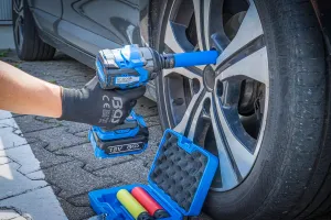 BGS Technics Rázové ochranné hlavice na disky extra dlhé 1/2" – 3 ks