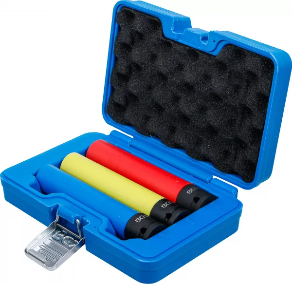 BGS Technics Rázové ochranné hlavice na disky extra dlhé 1/2" – 3 ks