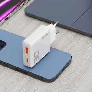 Dudao A30EU GaN sieťová nabíjačka USB / USB-C 30W, biela