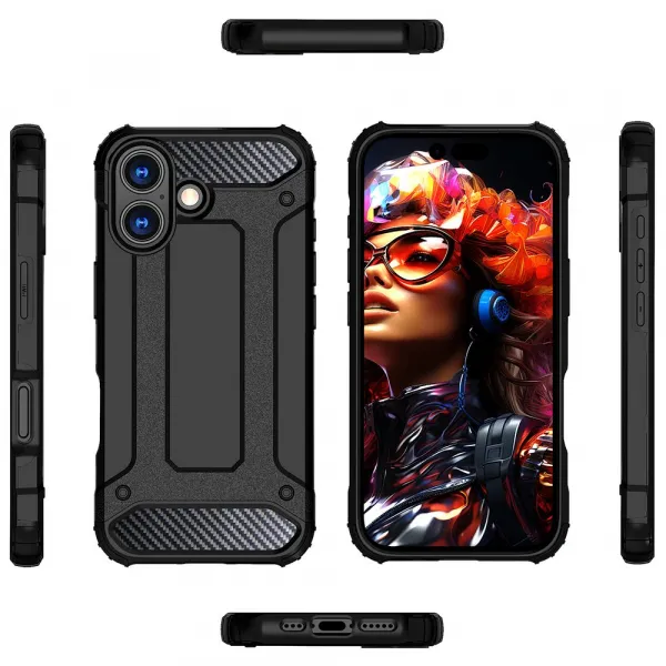 Hybrid Armor iPhone 17, čierne