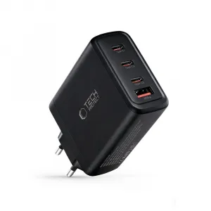 Tech-Protect NC140W GaN sieťová nabíjačka USB / 3x USB-C 140W PD QC, čierna