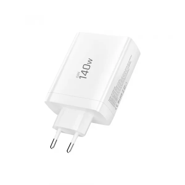 Tech-Protect NC140W GaN sieťová nabíjačka USB / 3x USB-C 140W PD QC, biela
