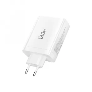 Tech-Protect NC140W GaN sieťová nabíjačka USB / 3x USB-C 140W PD QC, biela