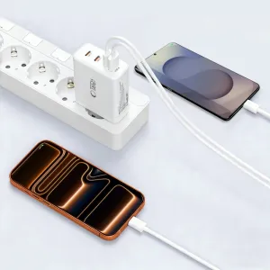 Tech-Protect NC140W GaN sieťová nabíjačka USB / 3x USB-C 140W PD QC, biela