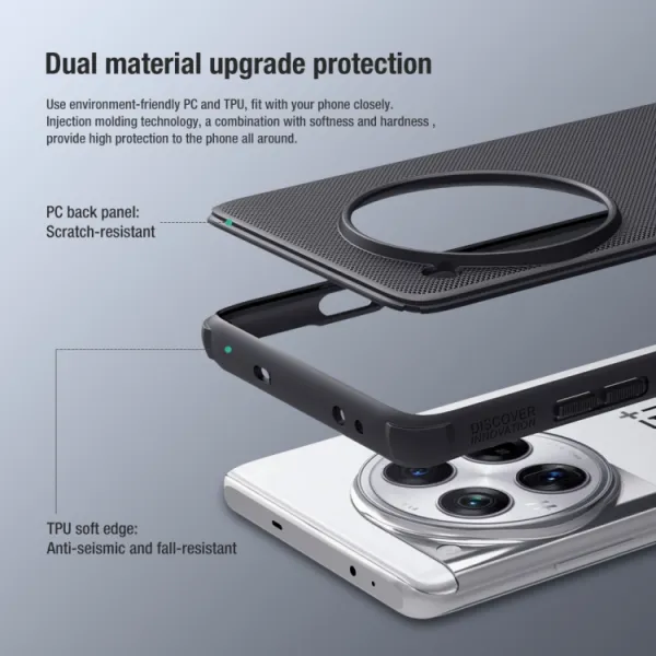 NILLKIN FROSTED Ochranný kryt pre OnePlus 12 čierny