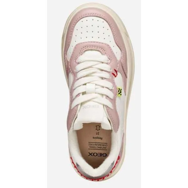 White Girls Geox Lestrella Sneakers - Girls