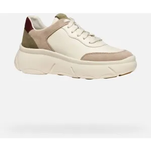 Cream women's sneakers Geox Nebula 2.0 - Women's