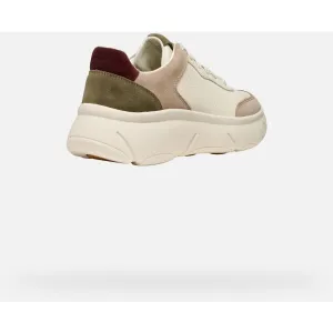 Cream women's sneakers Geox Nebula 2.0 - Women's